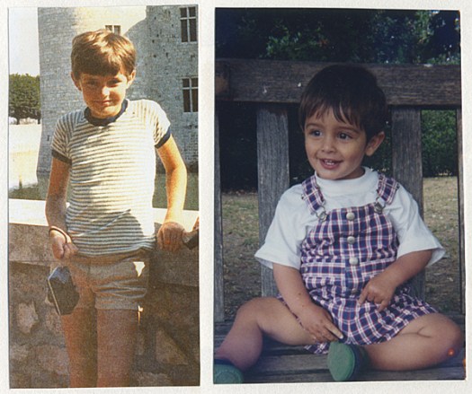 brother left, son right